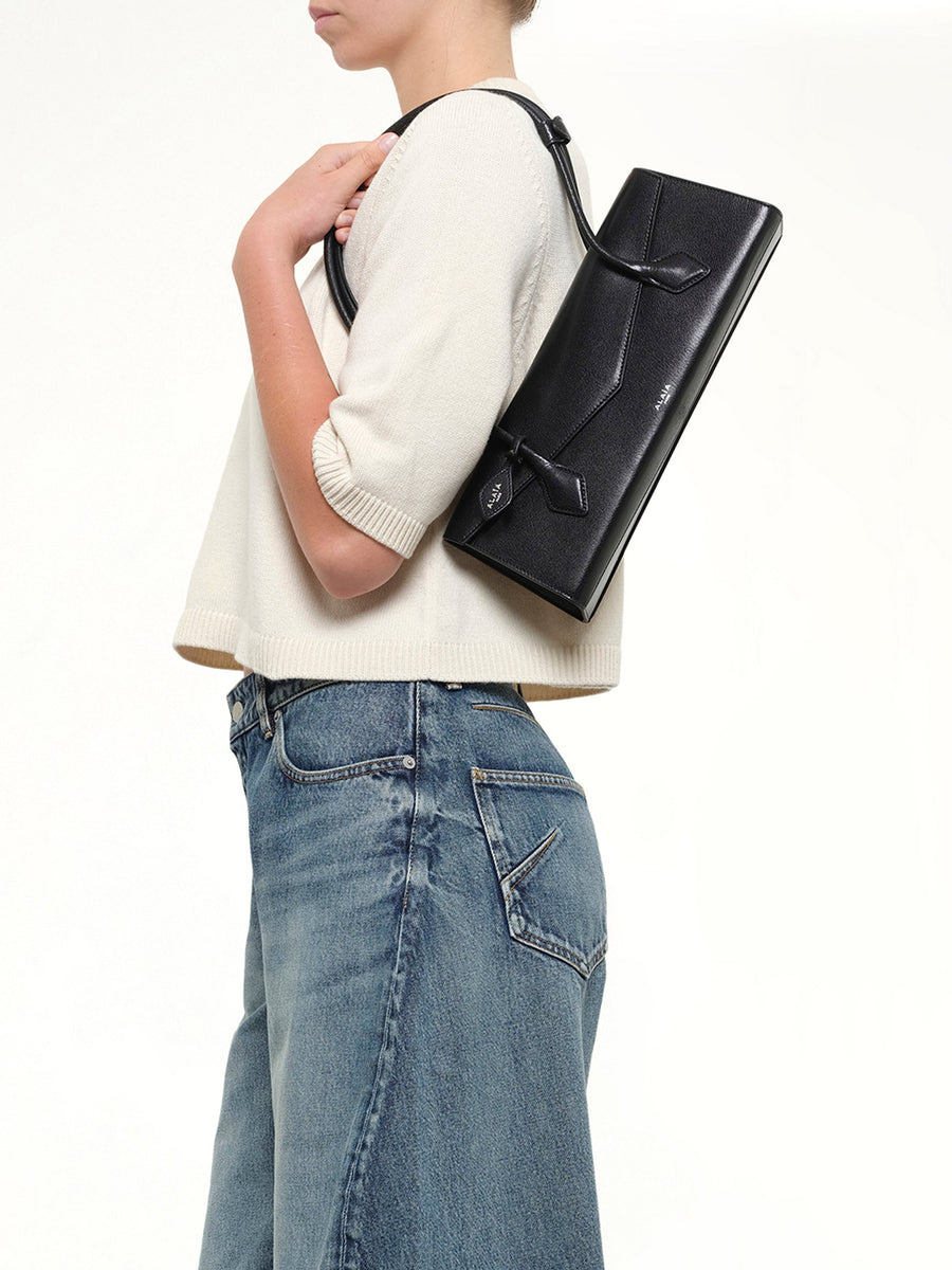 Teckel Flap Medium Bag in Black