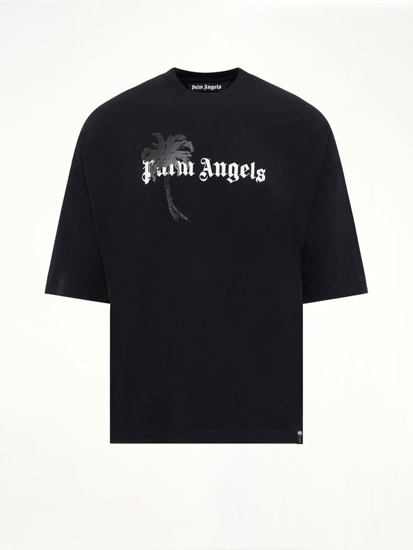 Palm Drift Loose T-Shirt in Black/Off White