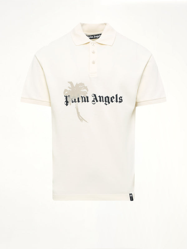 Palm Drift Polo S/S in Off White/Black
