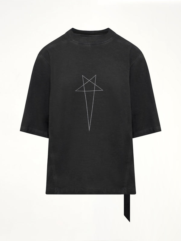 Pentagram Print Walrus T-Shirt in Faded Black