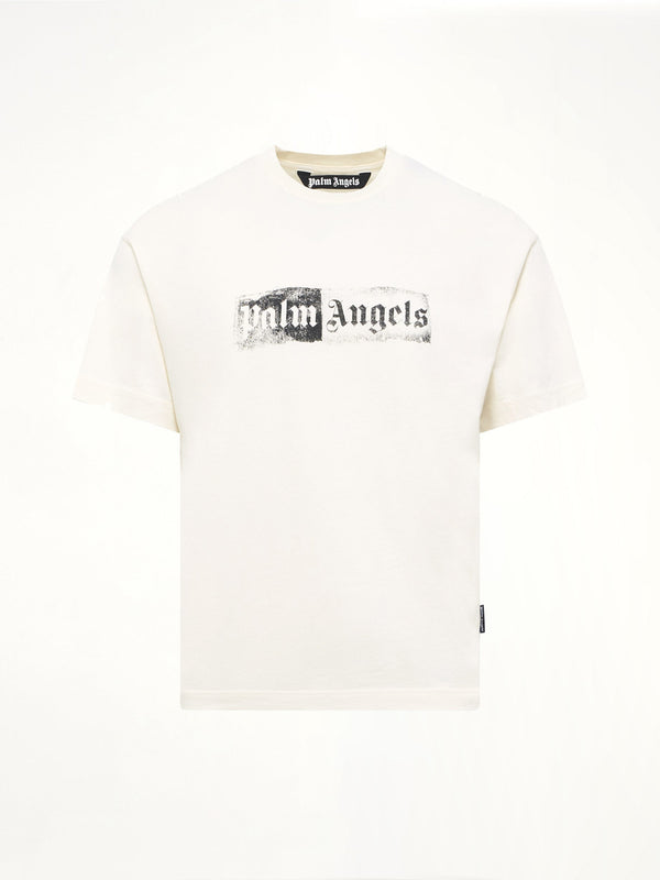 Stamp Logo Regular T-Shirt in Off White/Black