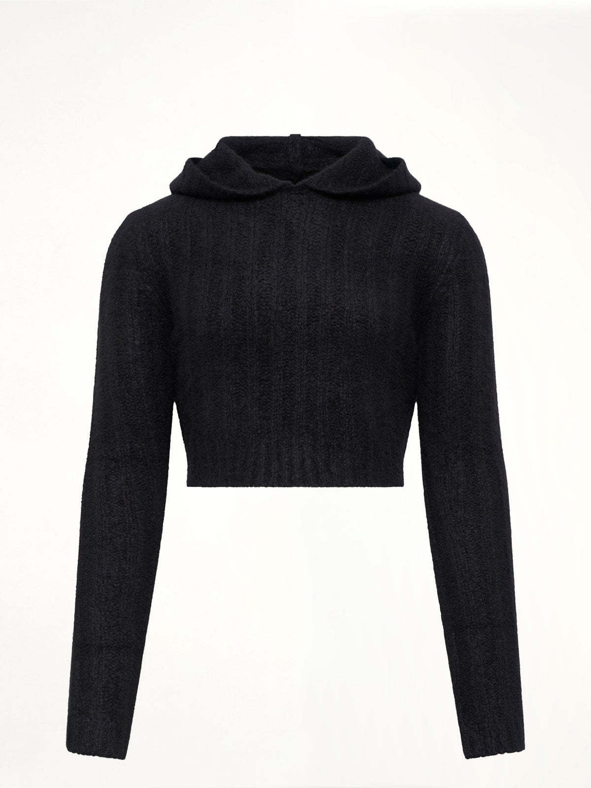 Tower Cropped Hooded Pull in Black