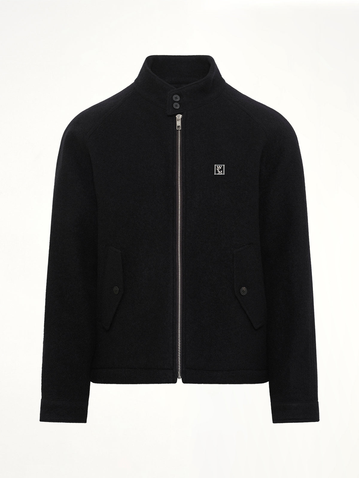 Alpaca Zipped Blouson in Black