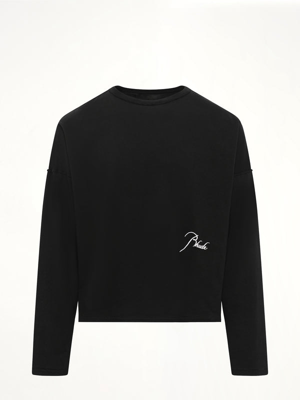 Classique Reverse LS T-Shirt in Black/White