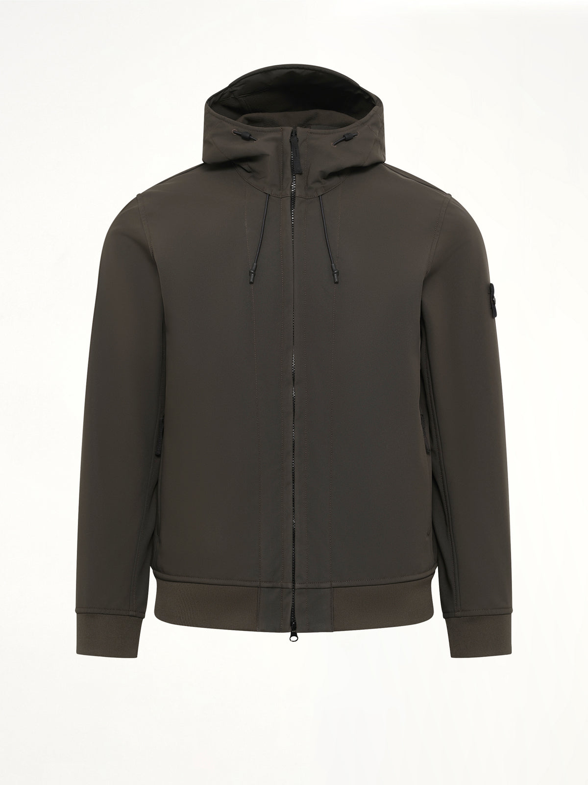 Q100004 Soft Shell Hooded Jacket in Coal Grey