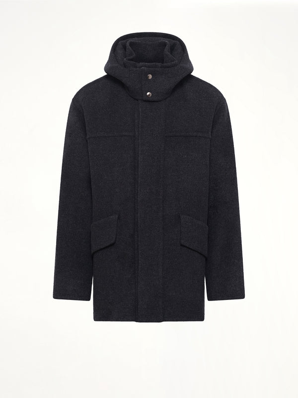 Wool Cashmere Parka in Grey