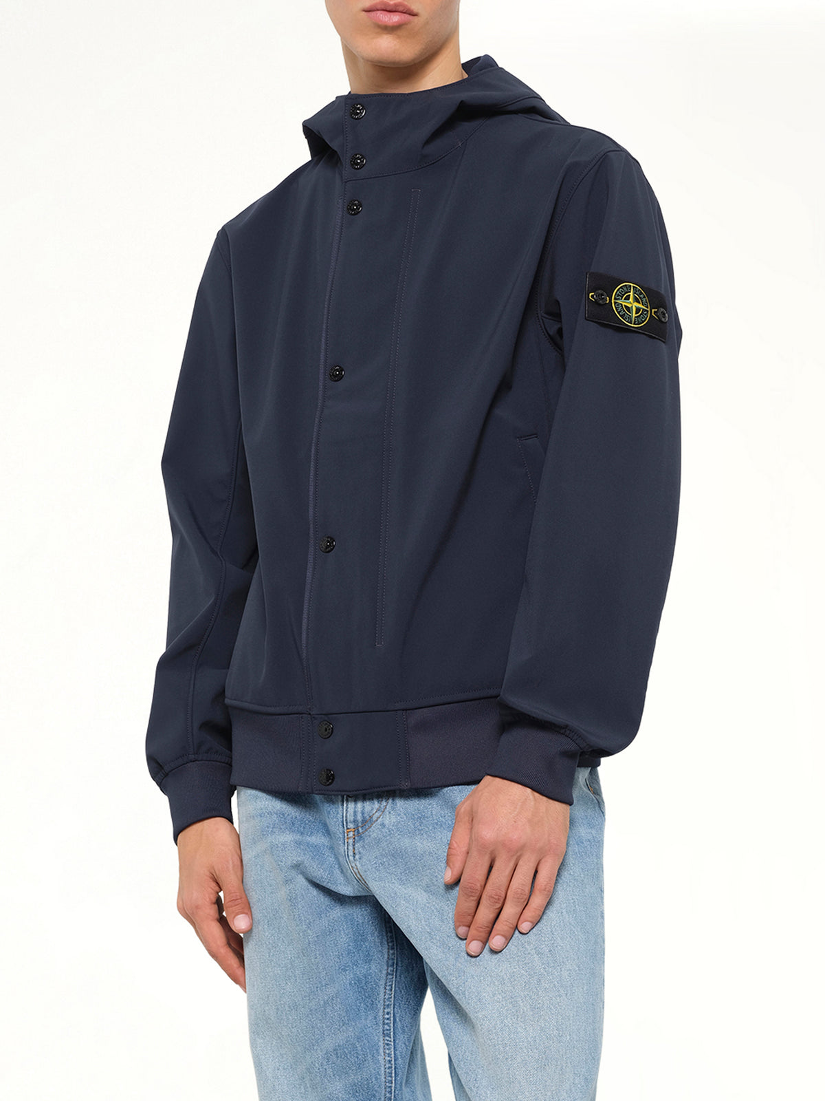 4100118 Soft Shell Short Parka in Navy Blue