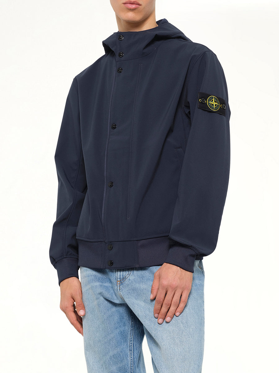 4100118 Soft Shell Short Parka in Navy Blue