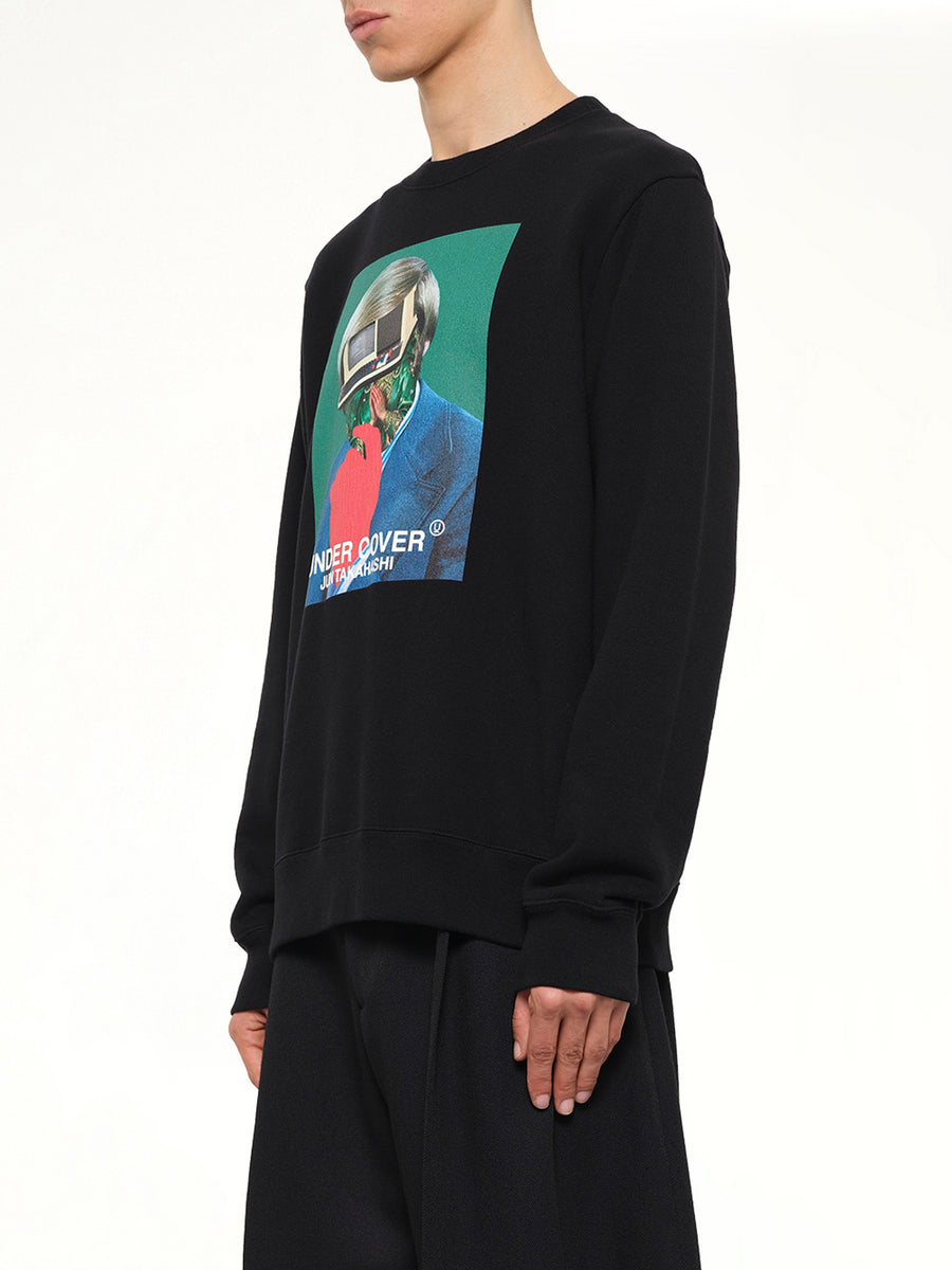 Abstract Sweatshirt in Black
