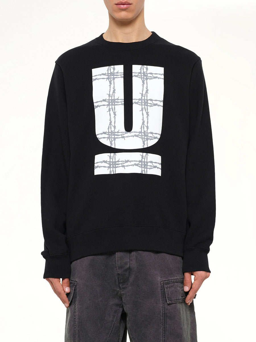 Barbed U Sweatshirt in Black