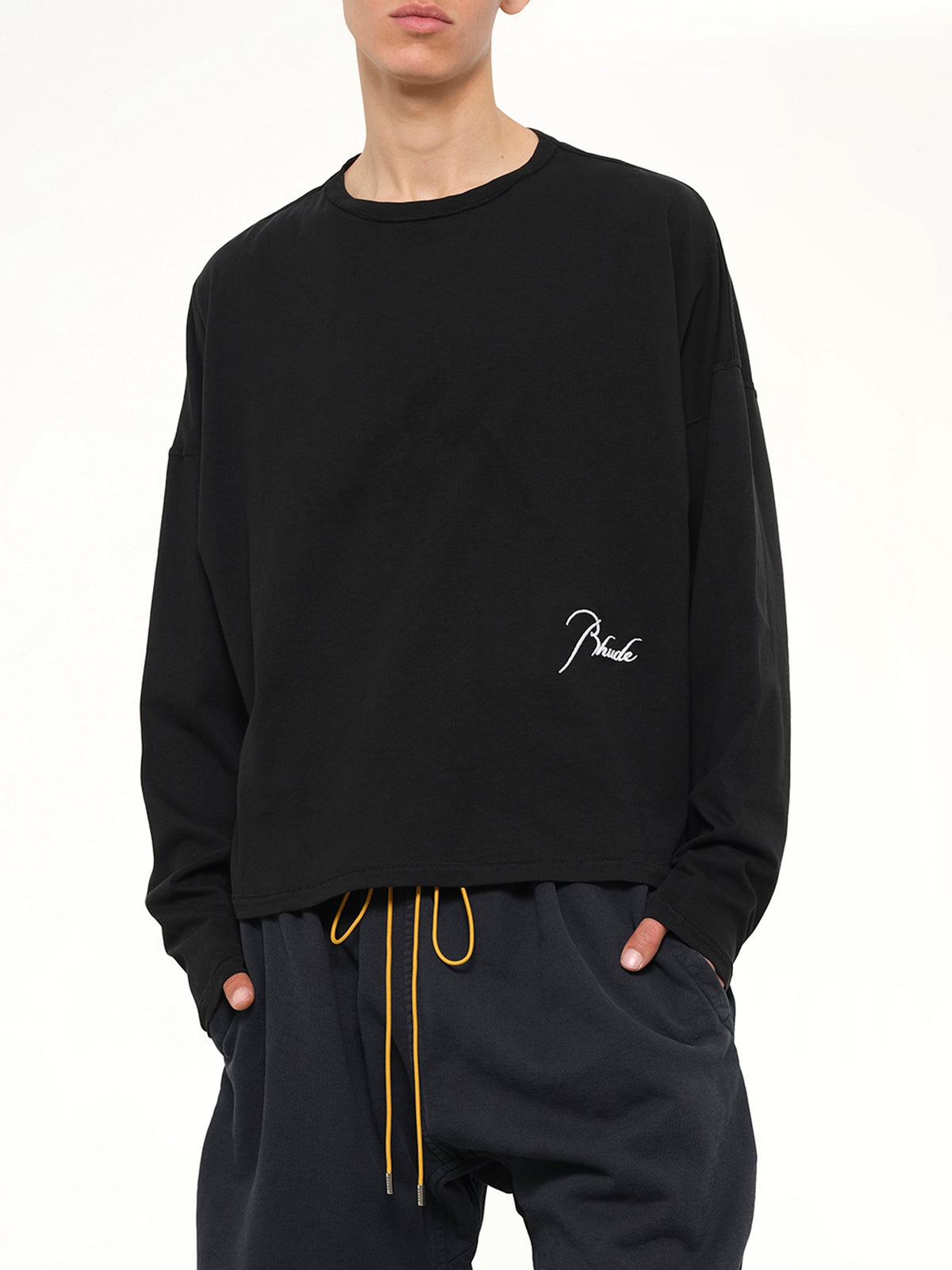 Classique Reverse LS T-Shirt in Black/White