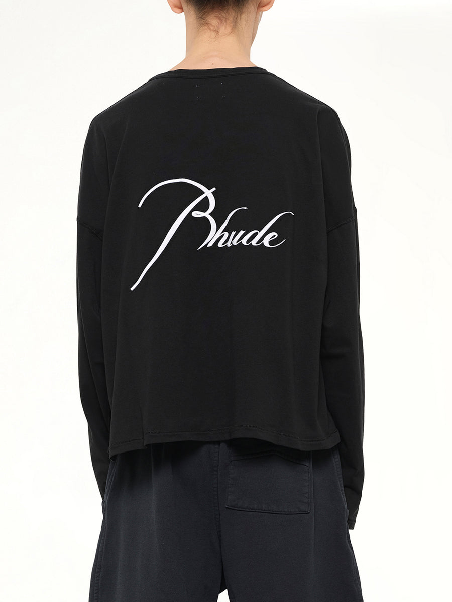Classique Reverse LS T-Shirt in Black/White