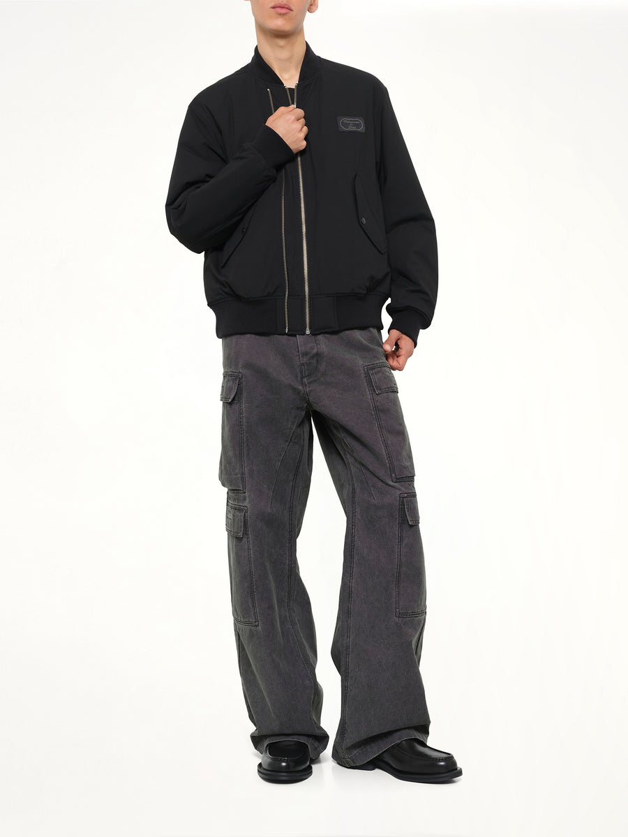 Double Zip Blouson in Black