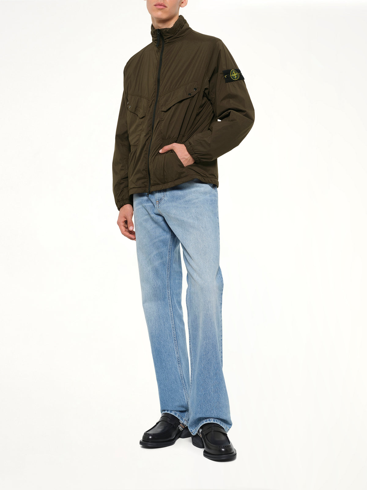 Q100021 Ultra Light Nylon Stretch Jacket in Coal Grey