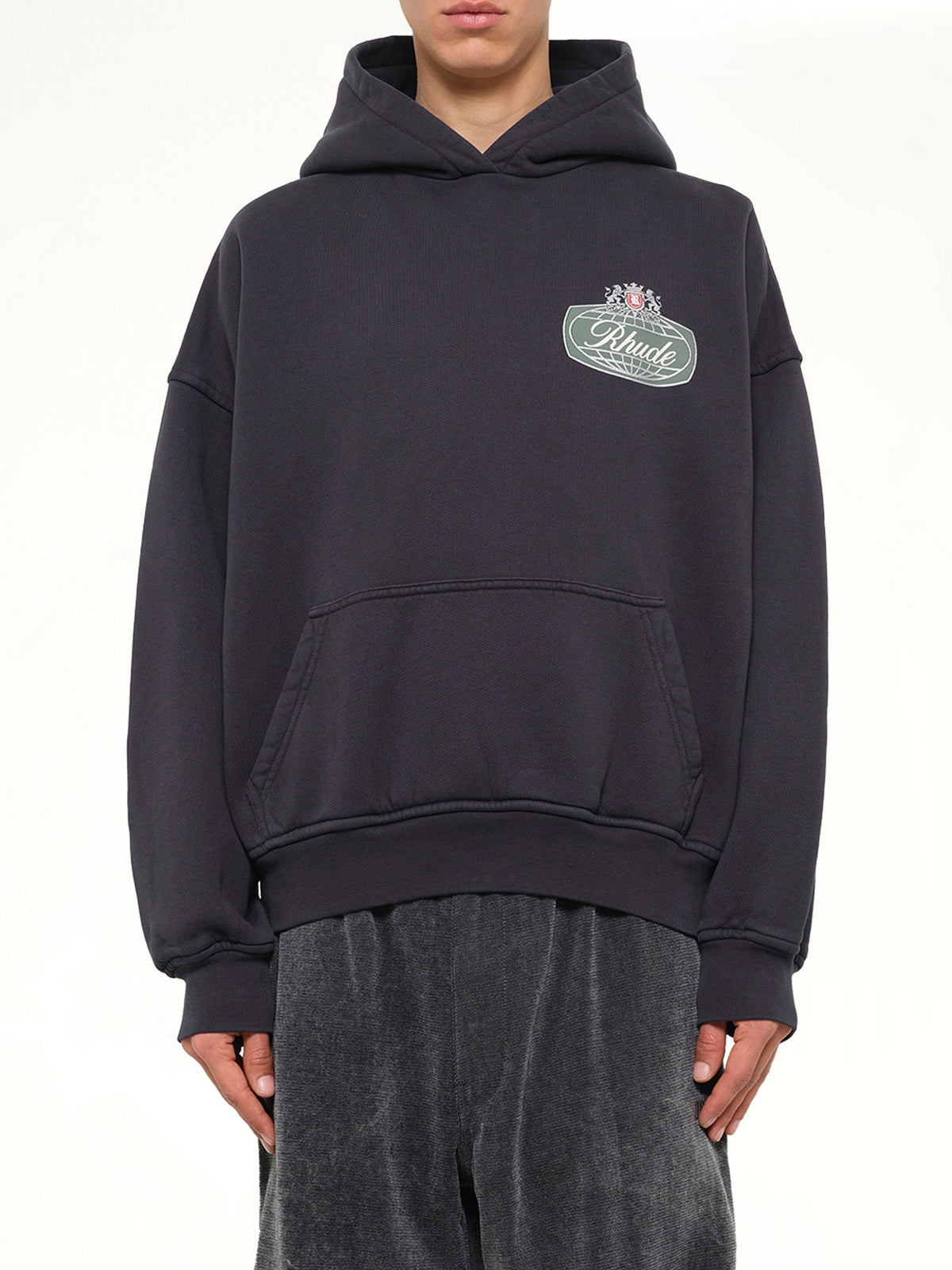 Rhude Desert Crest Hoodie in Vintage Black/Silver