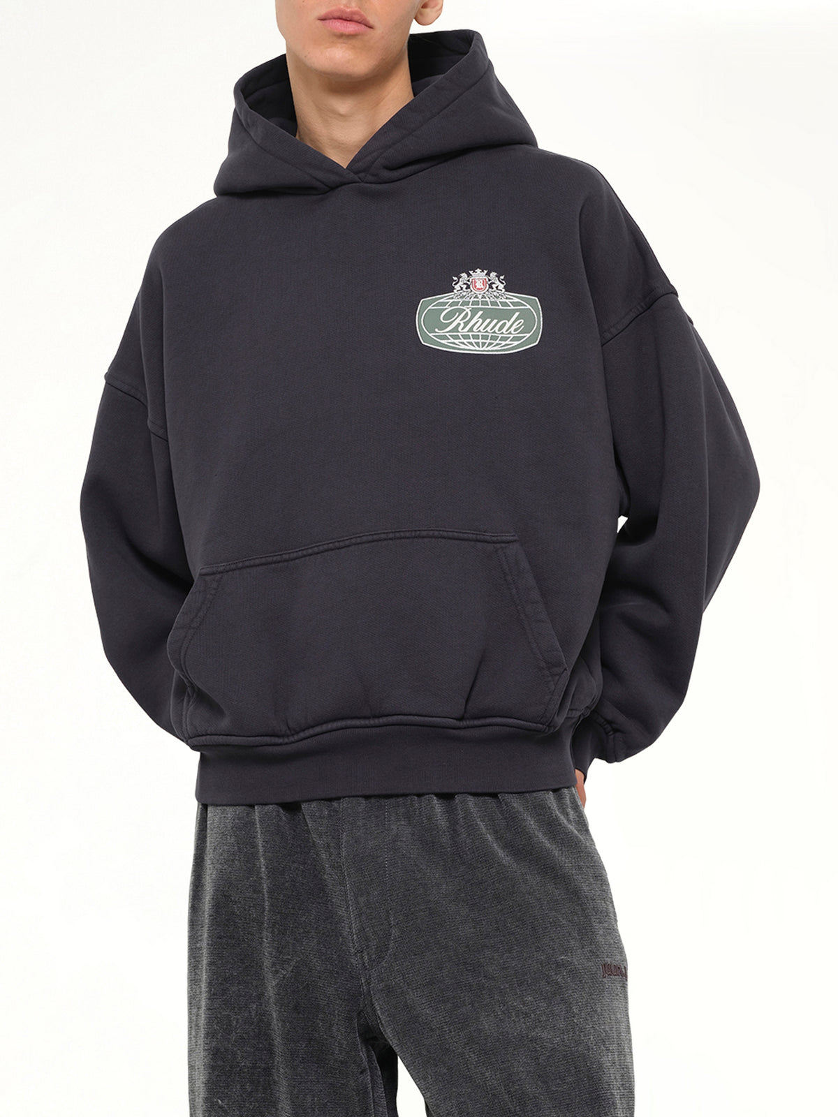 Rhude Desert Crest Hoodie in Vintage Black/Silver