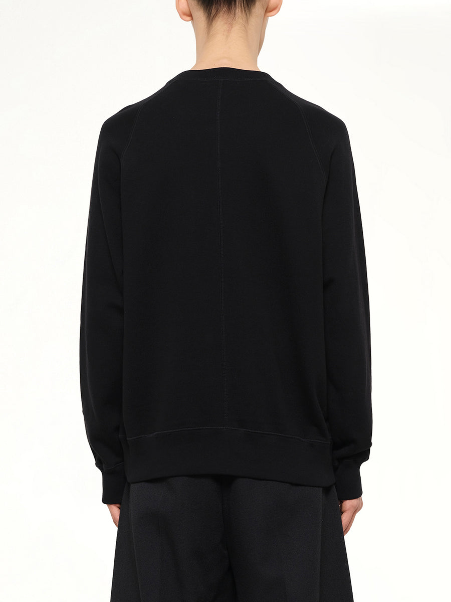 Split U Sweatshirt in Black