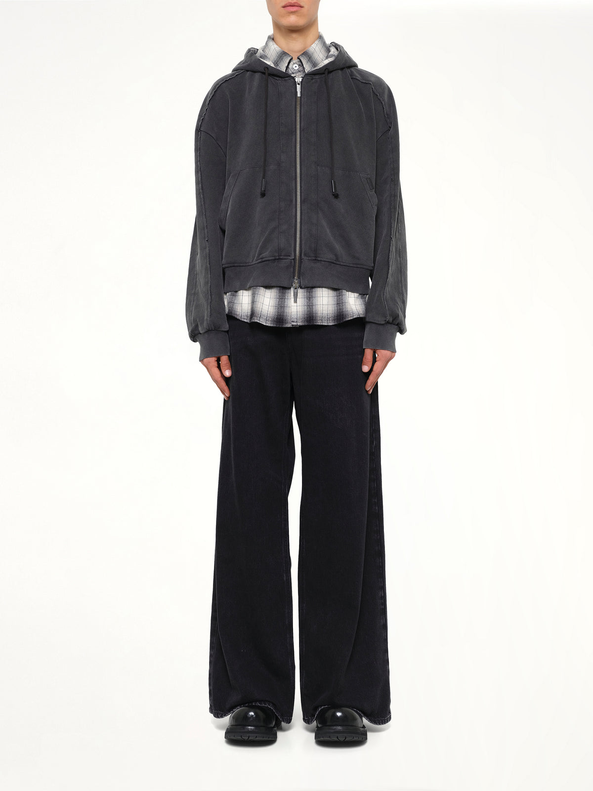 Two-in-One Hoodie in Black