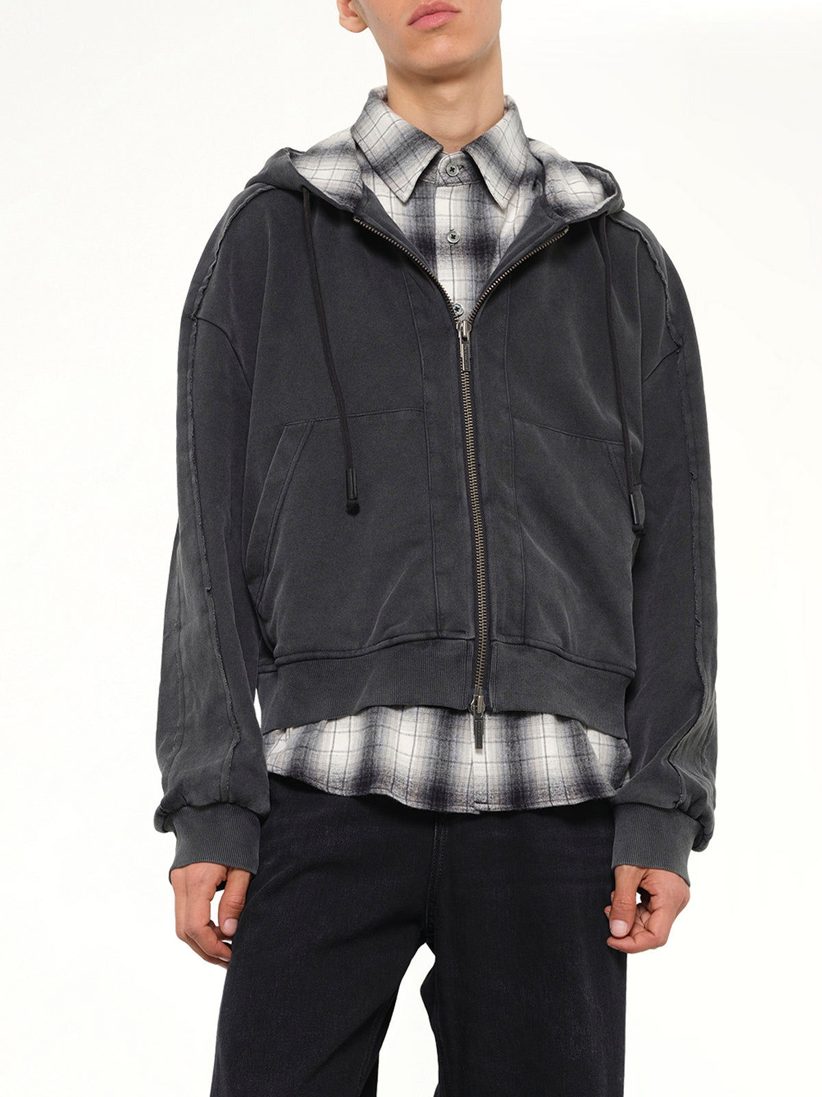 Two-in-One Hoodie in Black