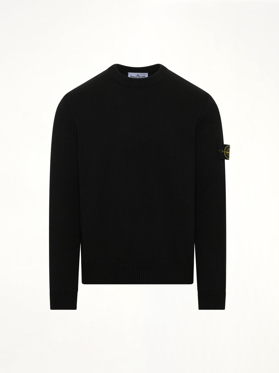 510004 Wool Crew Neck Sweater in Black
