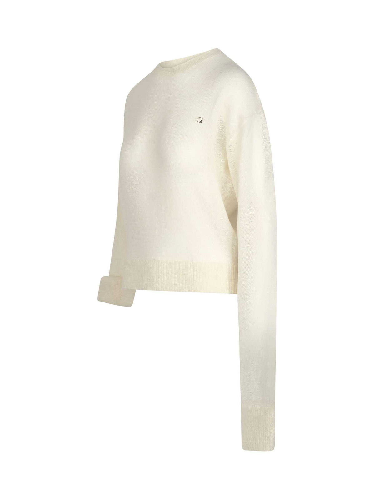 Knotted Sleeves Jumper in White