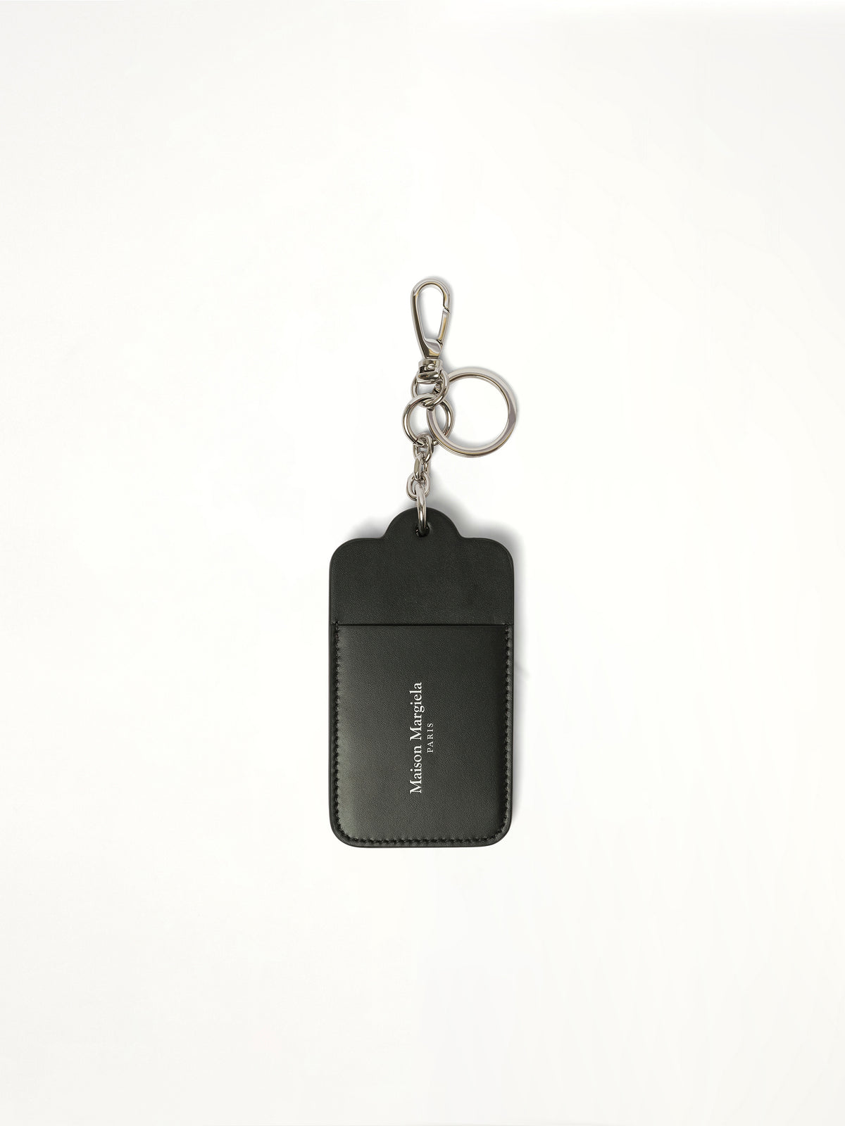 Big Double Tag Keyring And Card Holder in Black