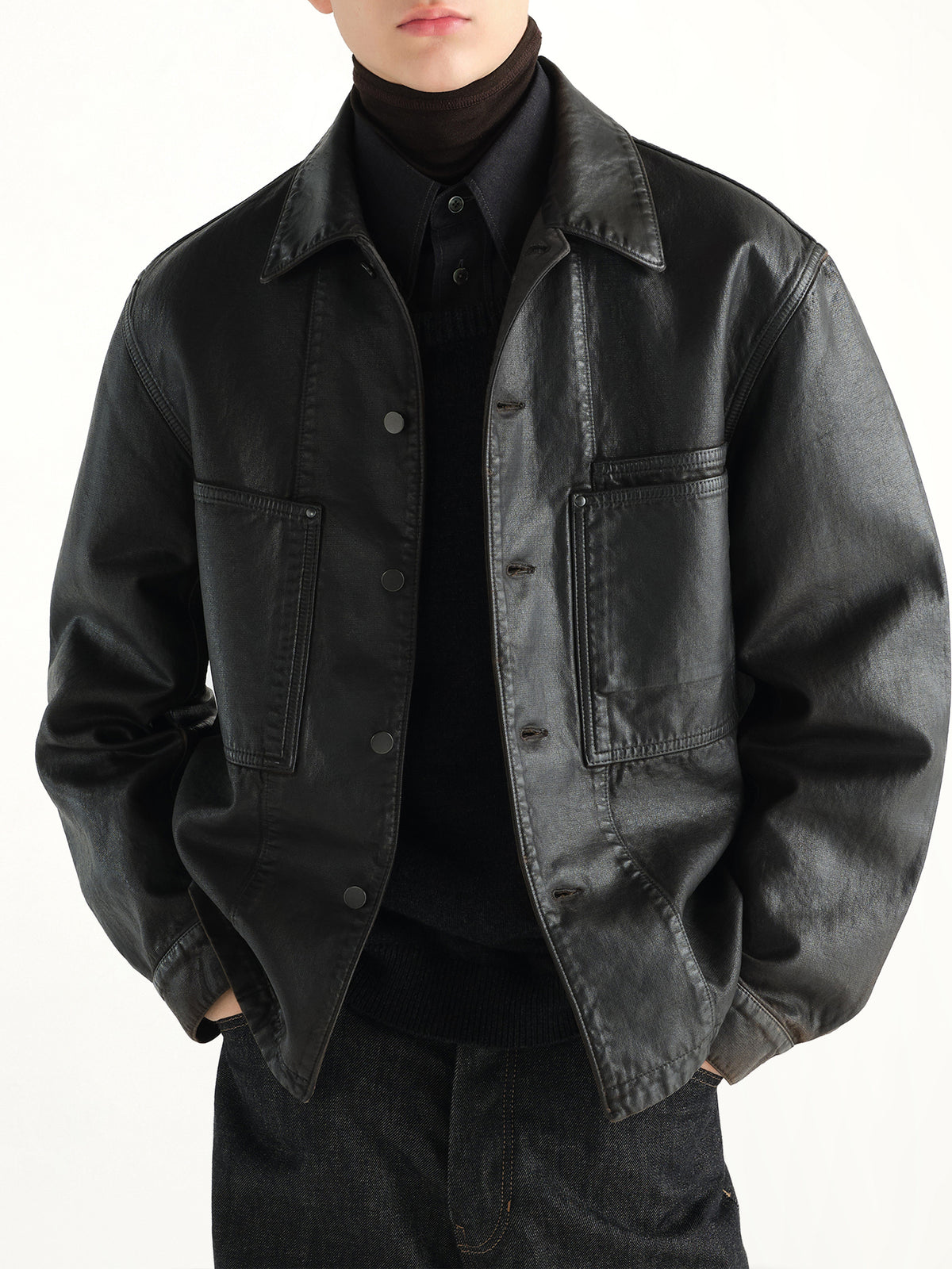 Workwear Overshirt in Licorice