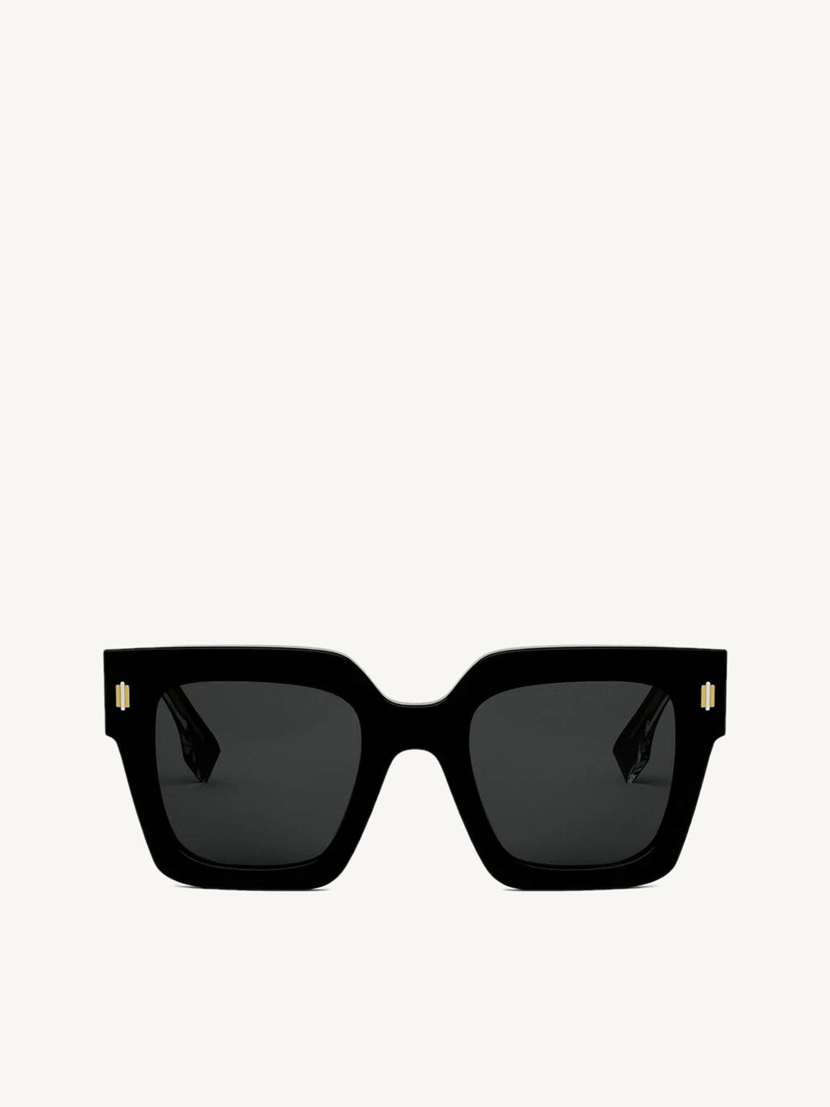 Fendi FE40101F 5201A D-Frame Acetate Sunglasses in Beige Gold