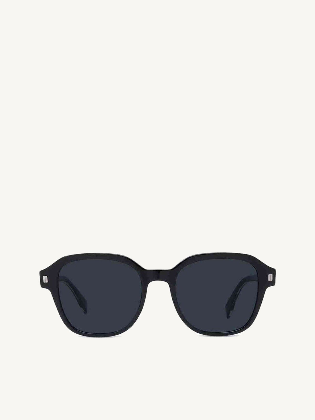 FE40002U Square Sunglasses with Blue Lens in Shiny Black