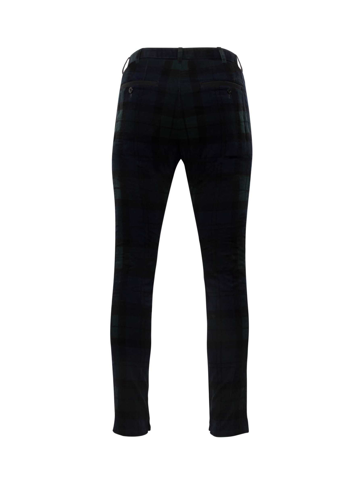 Check Corduroy Pants in Black