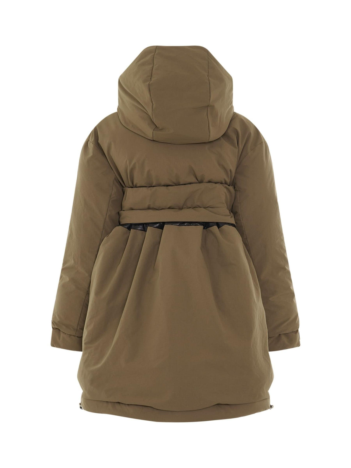 Padded Jacket with Hood in Beige