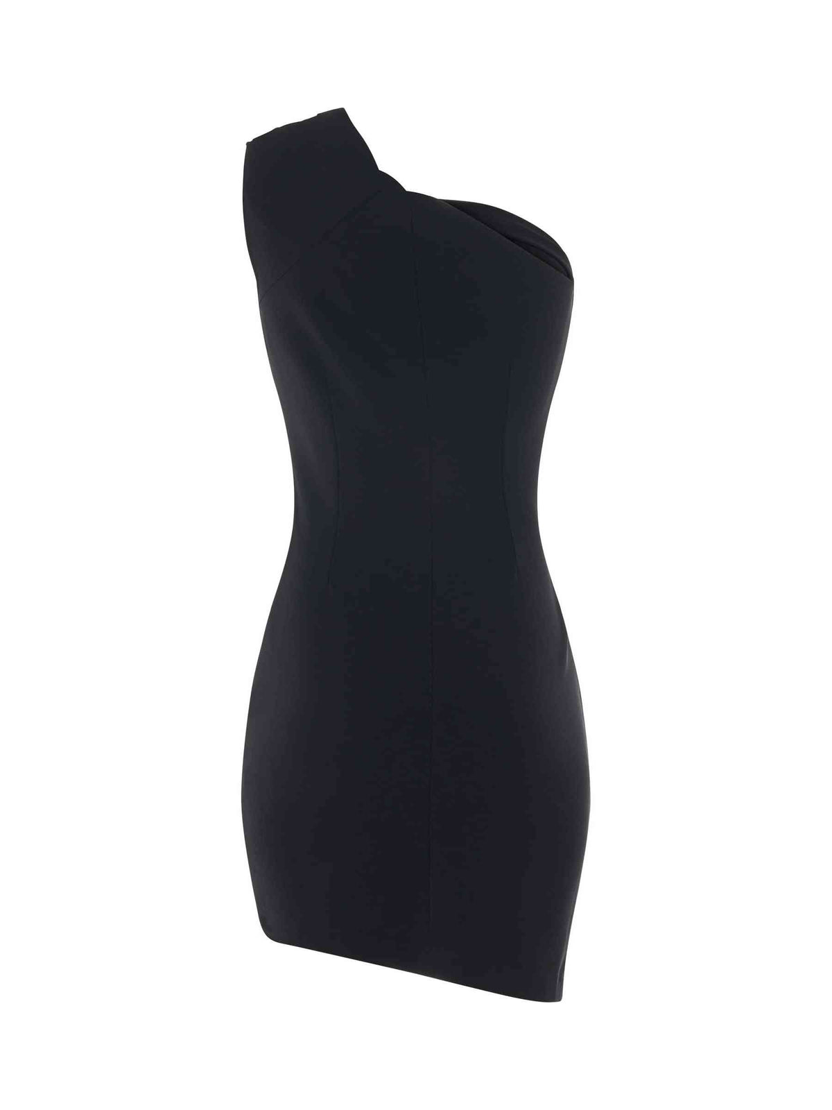 Asymmetrical Mini Dress in Black