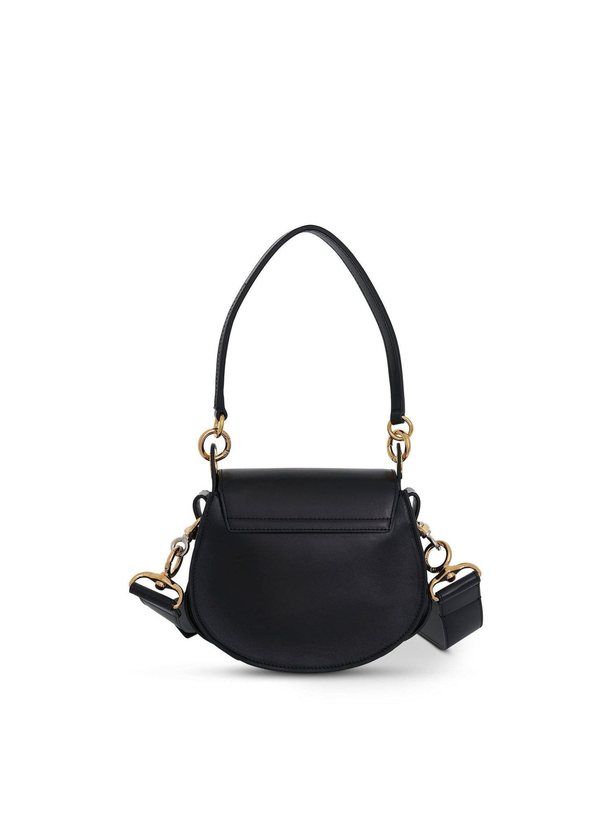 Small Tess Bag in Shiny & Suede Calfskin in Black