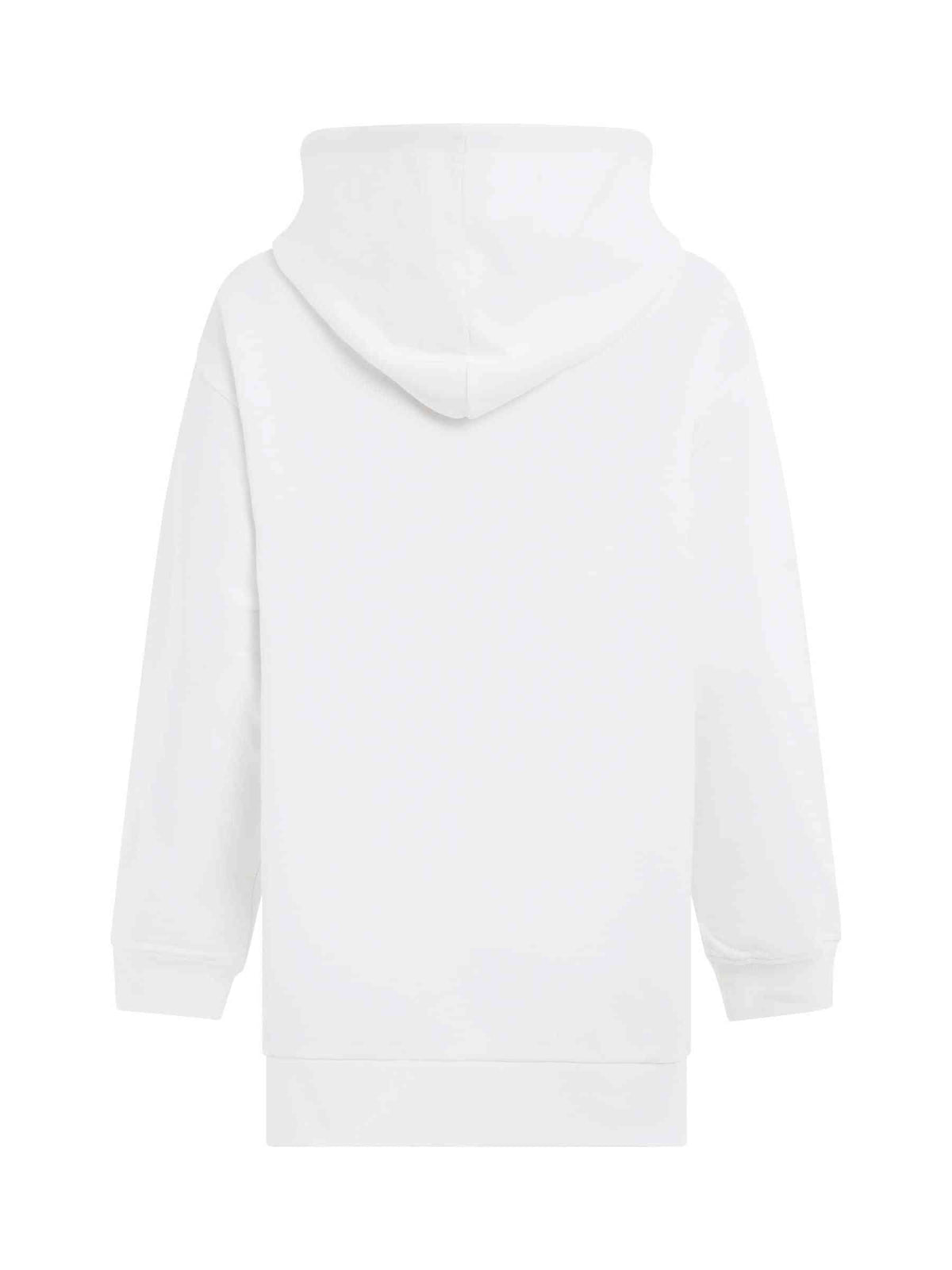 Logo Print Hoodie in Stone White
