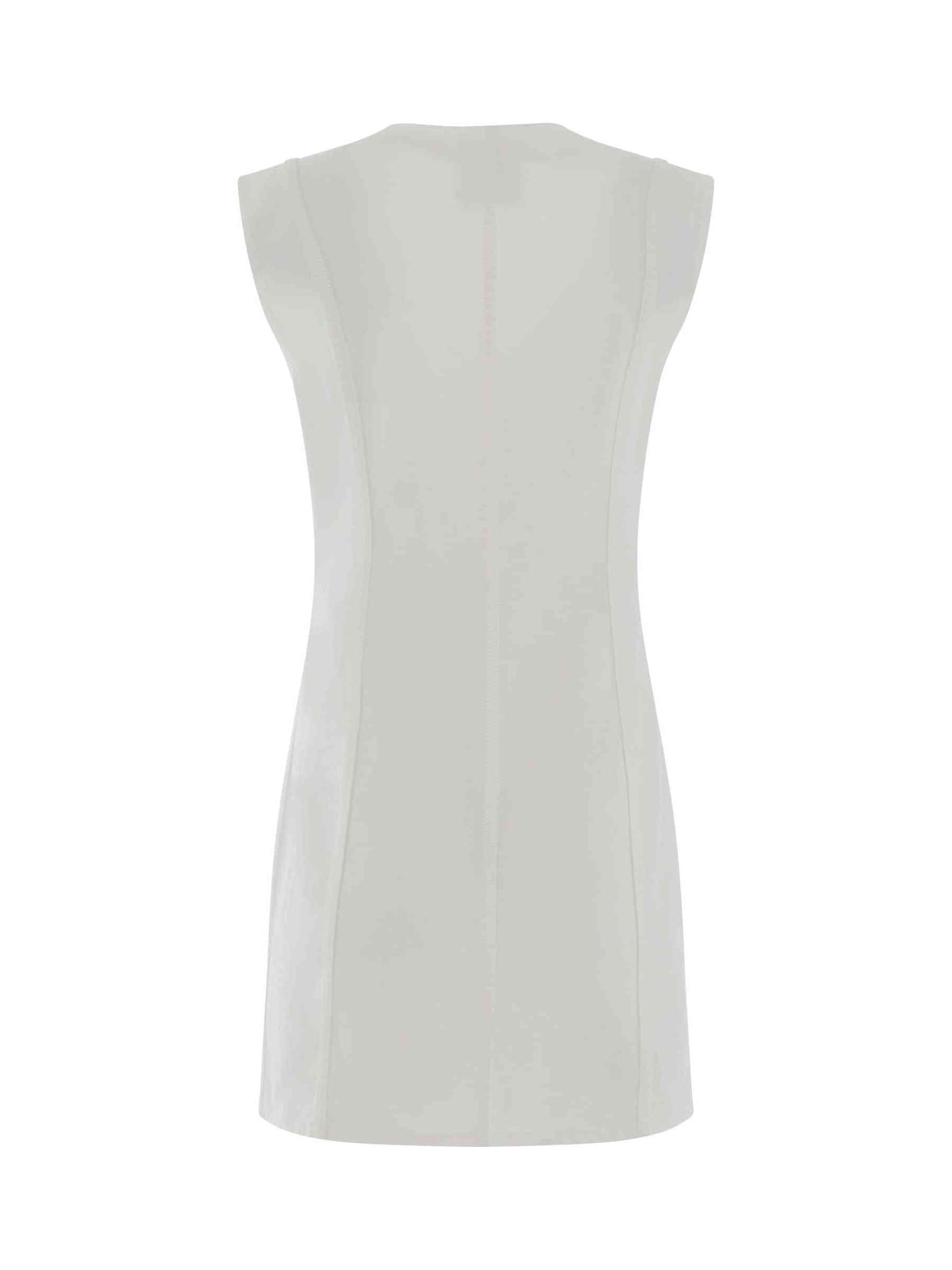 Padlock Denim Dress in White