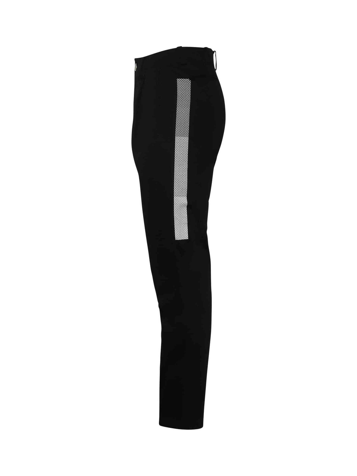 Barcode Print Chino Pants in Black