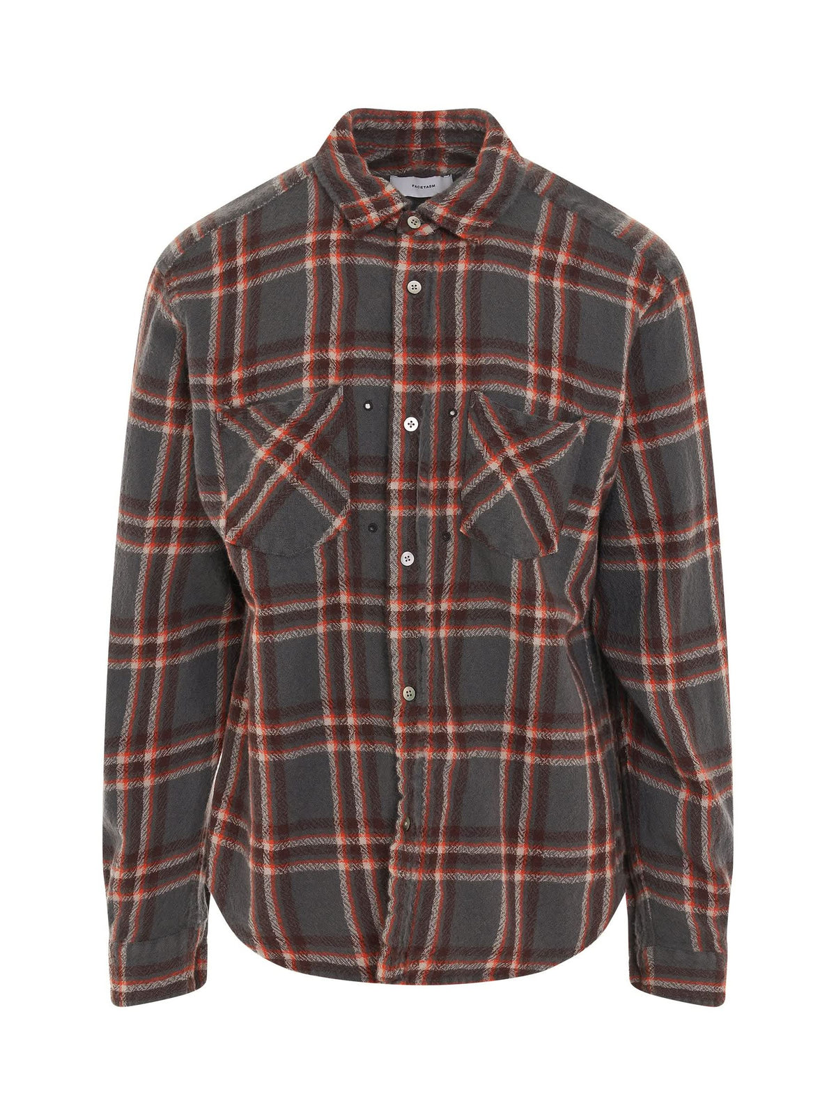 Shrunken Check Shirt in Charcoal