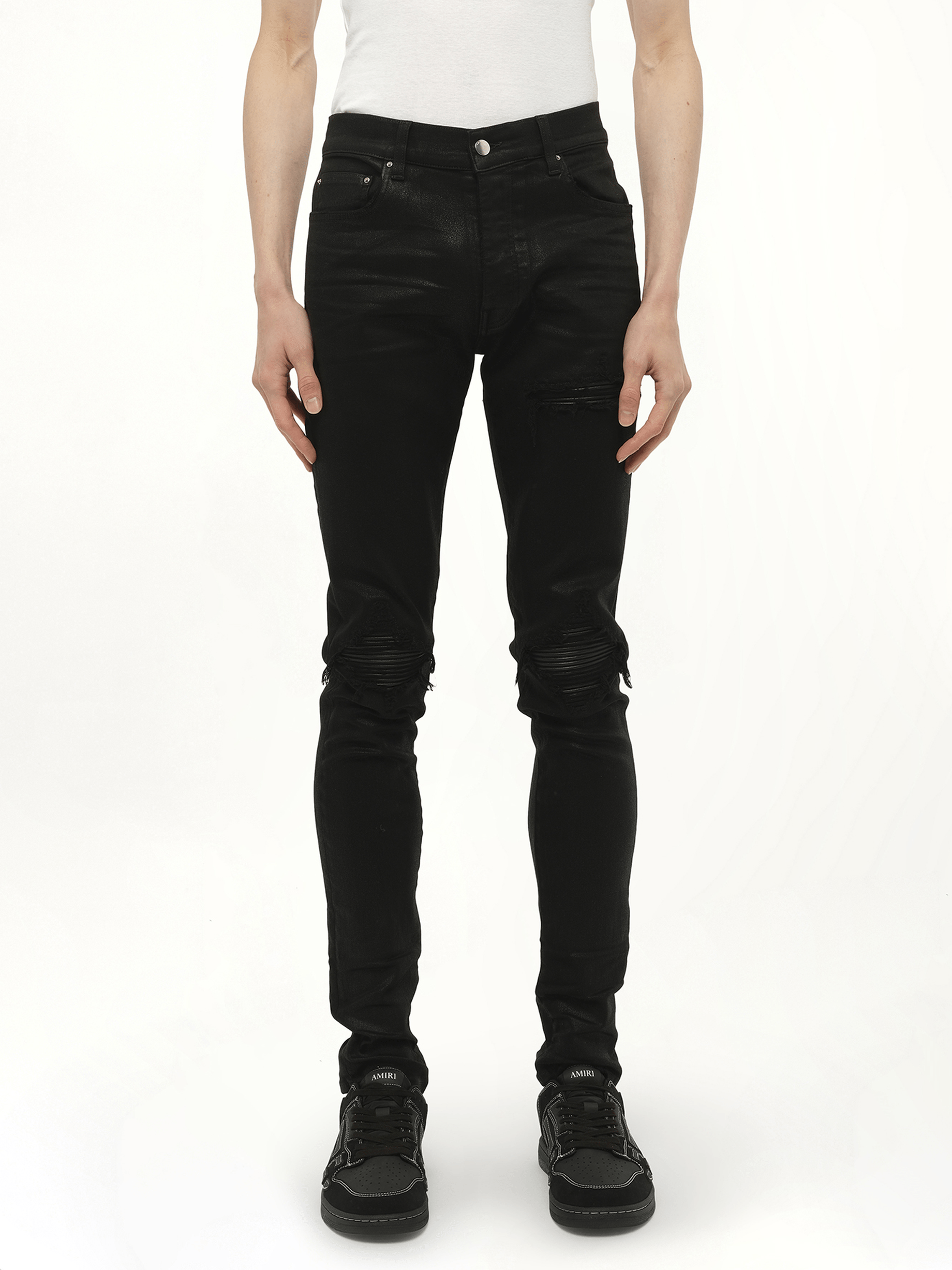 Waxed MX1 Jeans in Black Wax