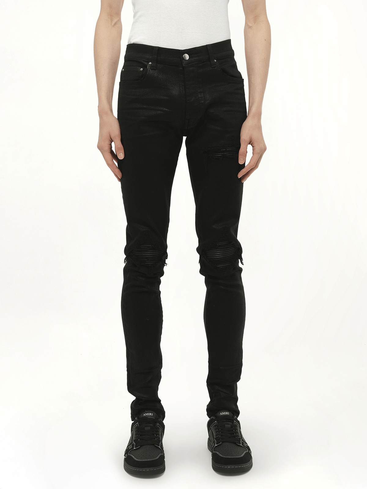 Waxed MX1 Jeans in Black Wax