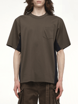 Suiting x Cotton Jersey T-Shirt in Khaki/Navy