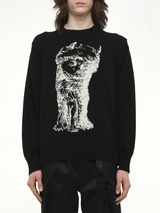 WHERE THE WILD THINGS ARE Wool Knit Pullover in Black