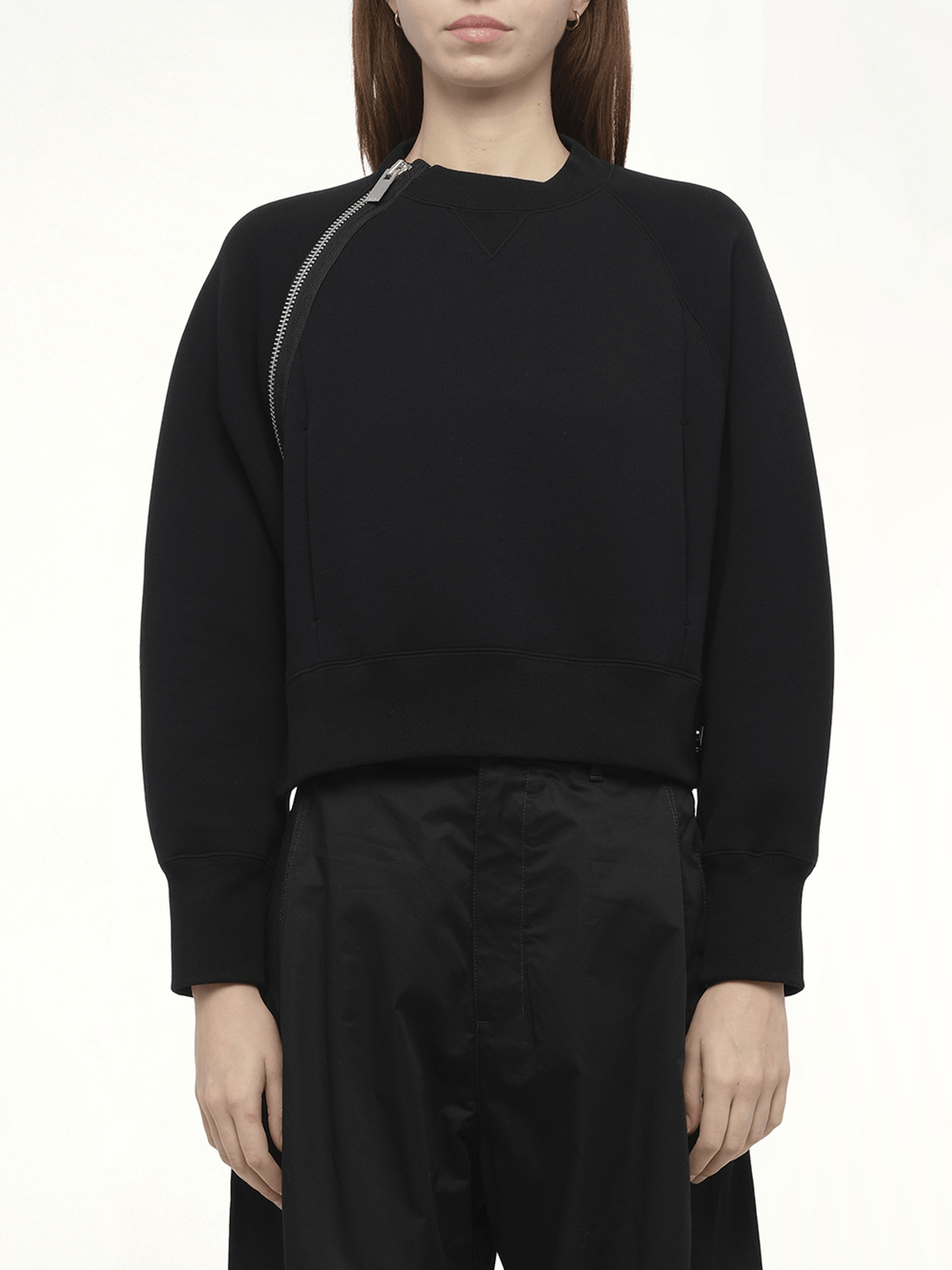S Sponge Sweat Pullover in Black