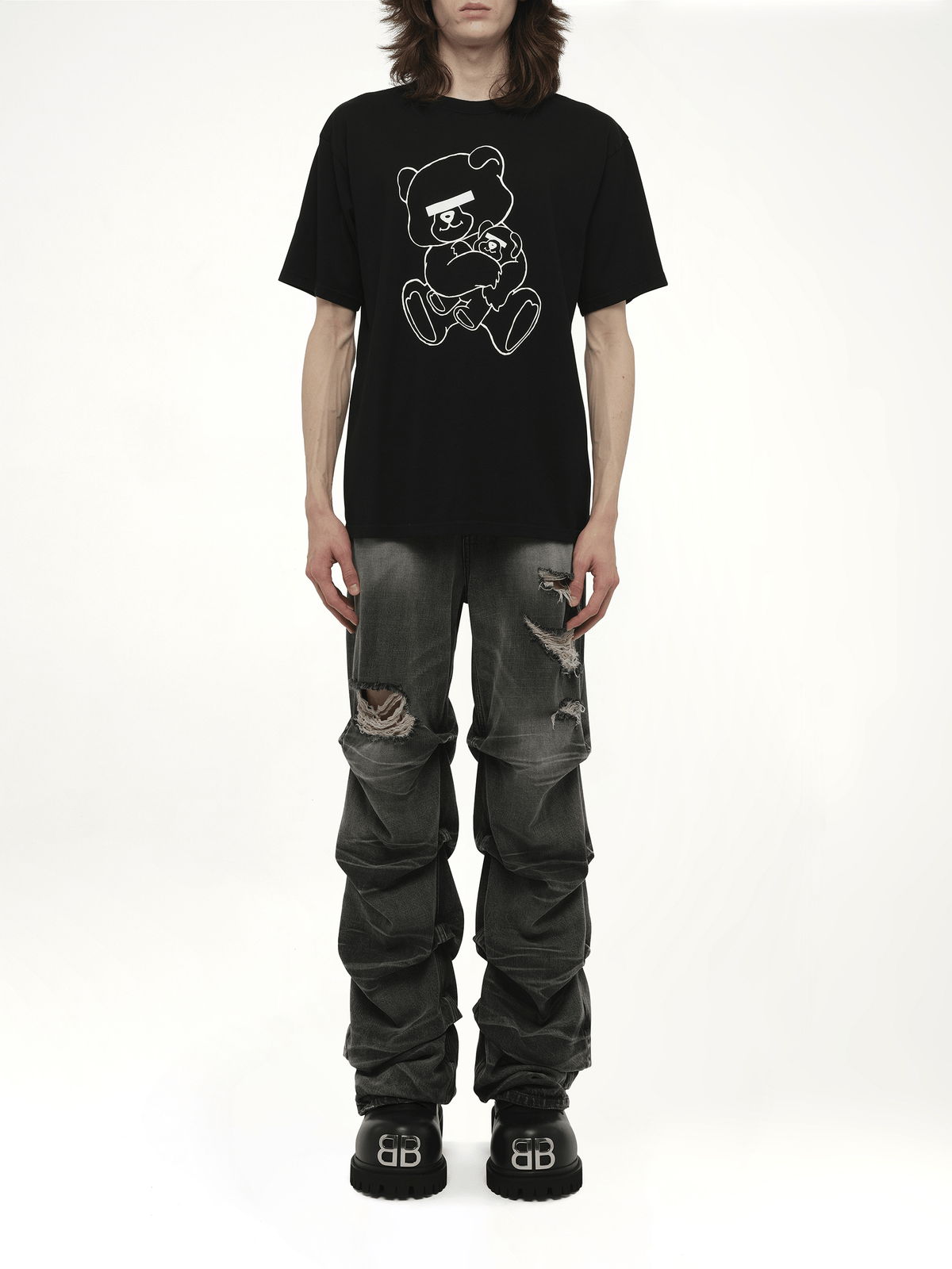 Undercover Teddy Bear Printed T-Shirt in Black