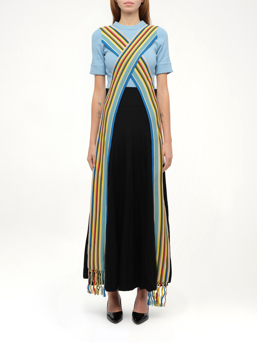 Stripe Bands Dress in Blue