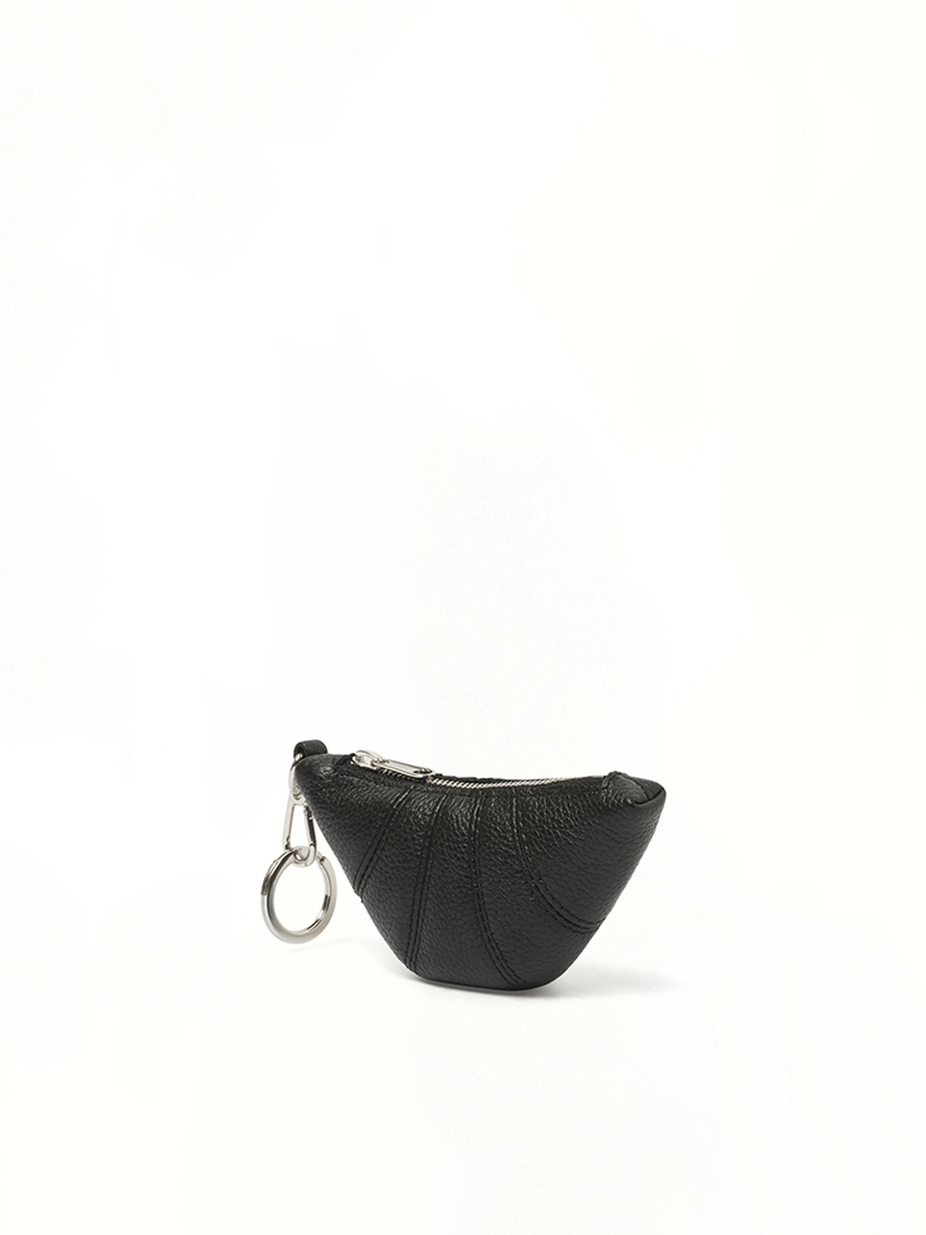 Mini Croissant Keyring in Black