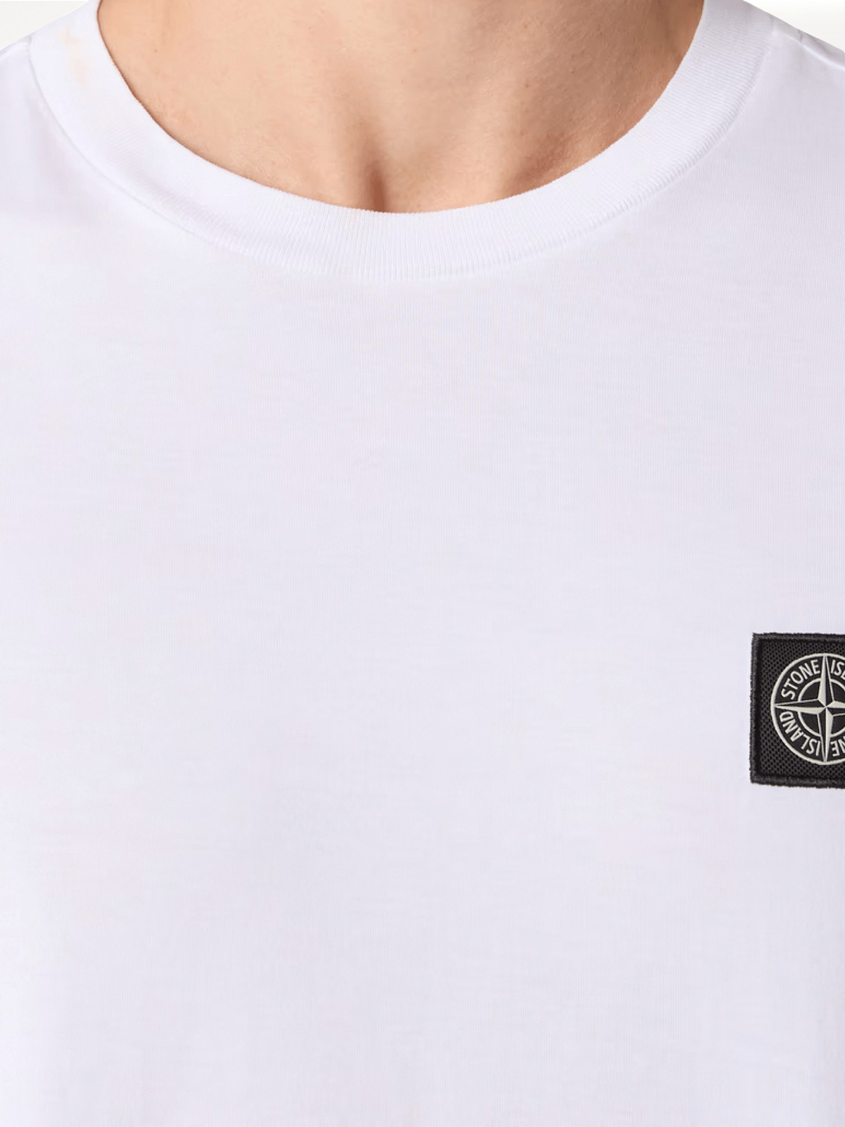 Stone Island Logo Patch T-Shirt in White
