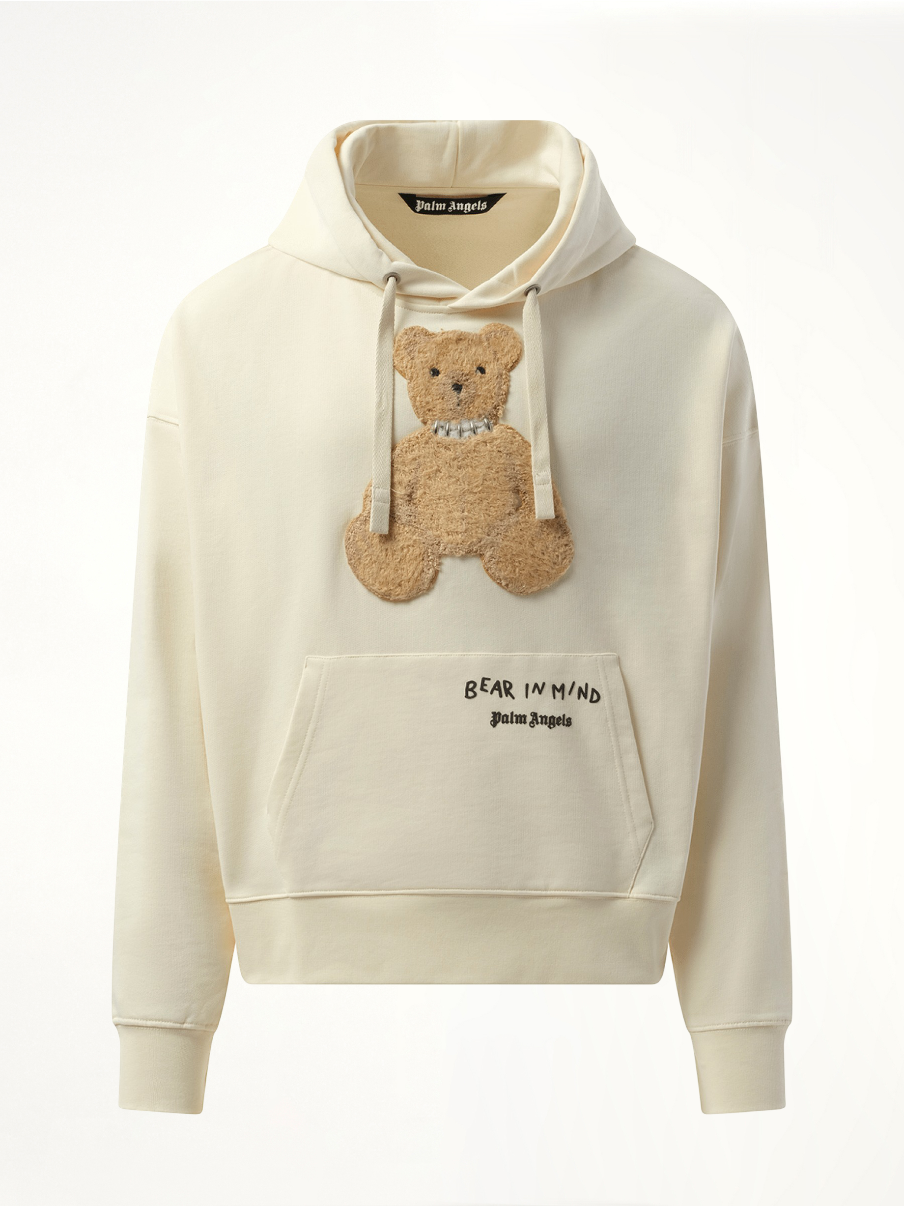 Bear in Mind Hoodie in Off White/Brown
