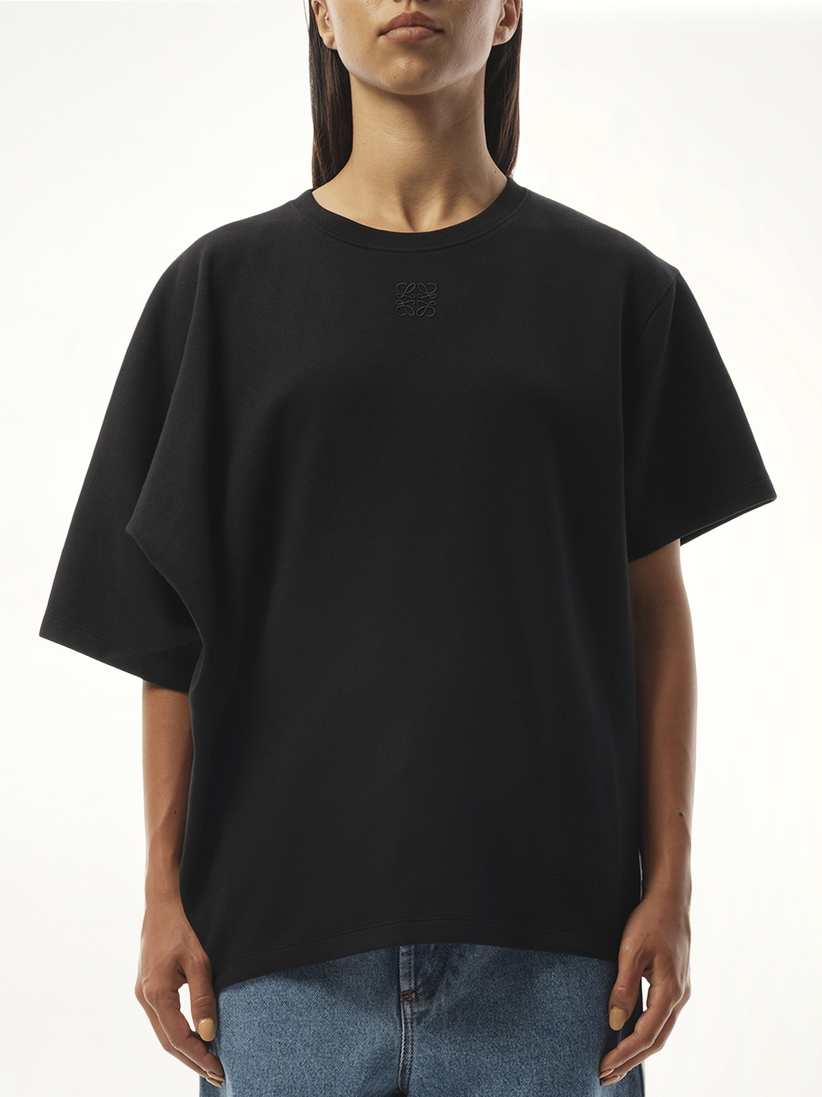 Draped T-Shirt in Black