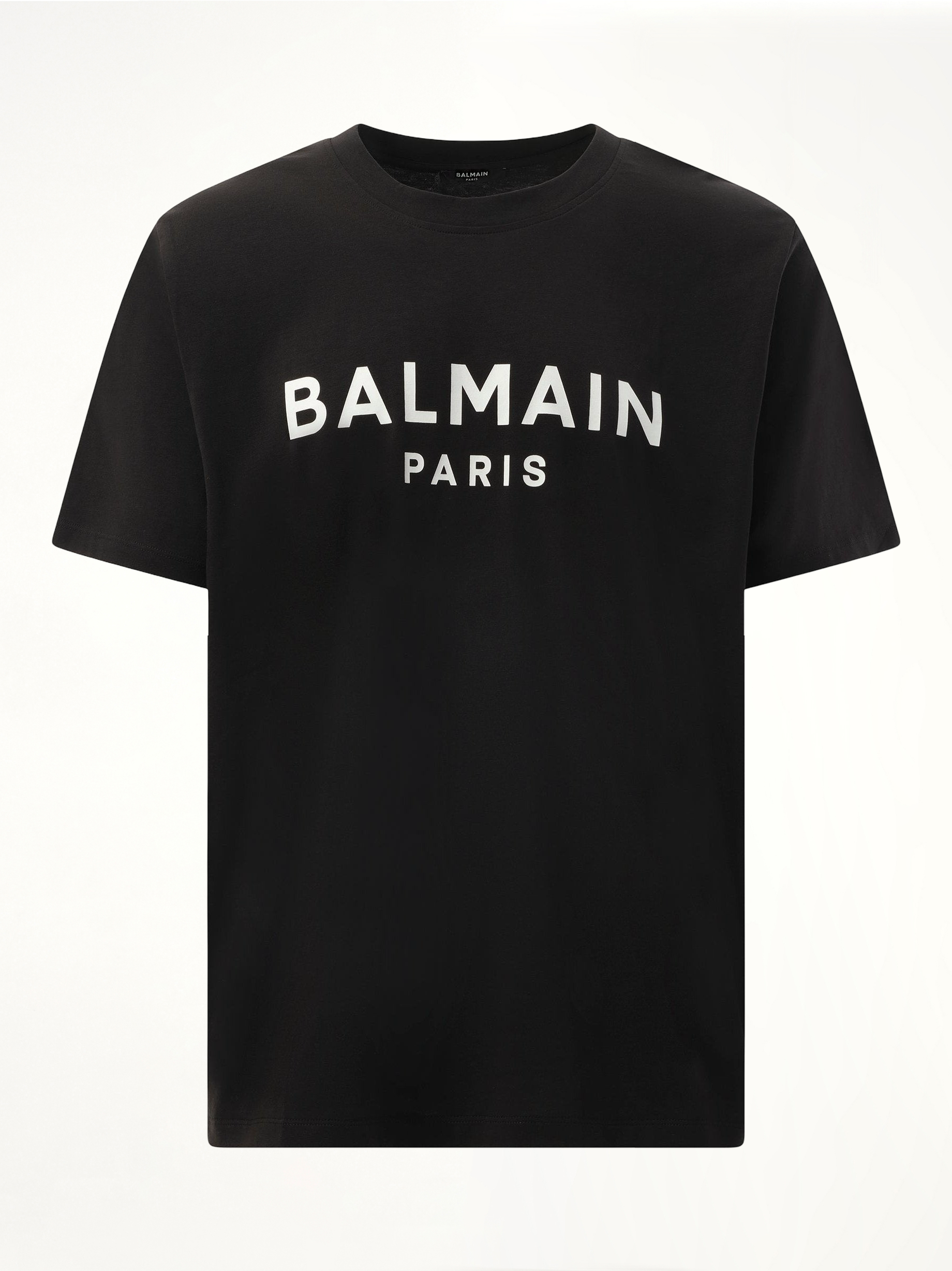 Balmain Print Reg Fit T-Shirt in Black/White