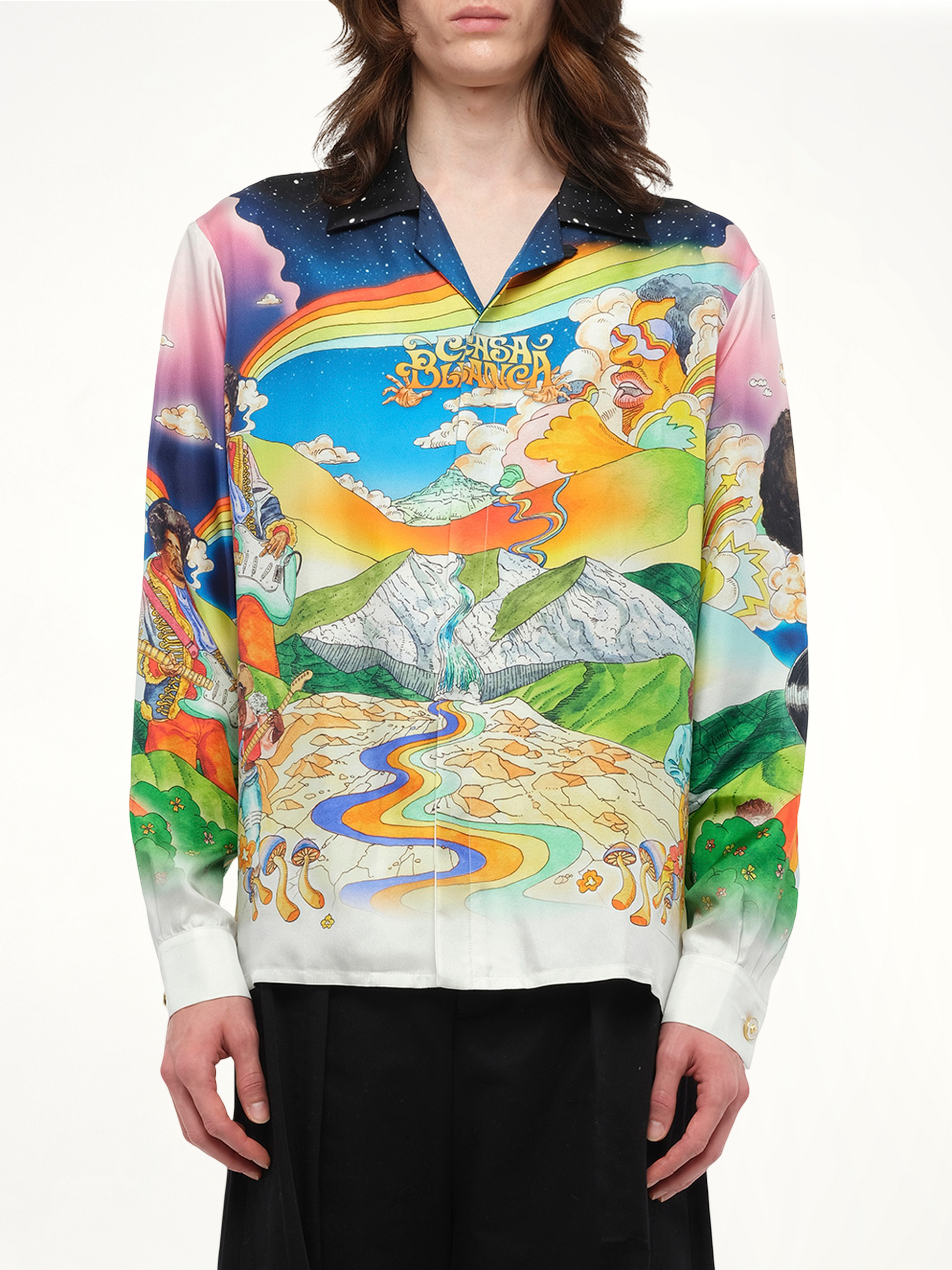 La Musique Cuban Collar Shirt in Multicolour